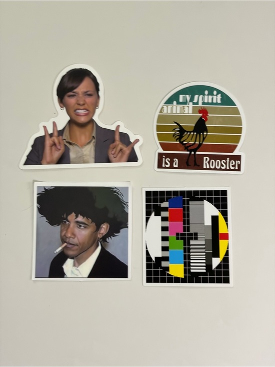 None Other - Set of 4 Stickers - Multicolor